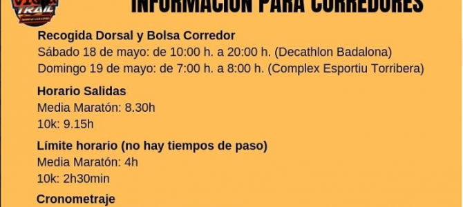 Recordatorio para todos los corredores de VT19 Recordatorio para todos los corredores de VT19